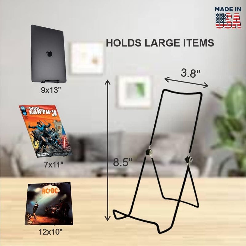 KINGDOM SOLUTIONS MADE IN USA 2-Pack Sturdy & Durable Adjustable Metal Easels to Display Books, Frames, Comics, Plates & More - Unique on the Market - Image 3